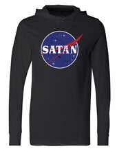 Load image into Gallery viewer, Satan is from Space - Hooded Long Sleeve